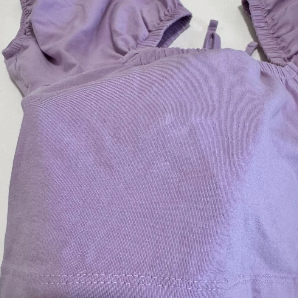 ASOS Design Lilac Puff Sleeve Crop Top Size 6
